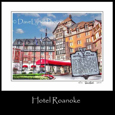 Roanoke VA Virginia HOTEL ROANOKE Roanoke Map Skyline Images Roanoke Framed Roanoke Canvas Fine Art Photography Prints by Dave Lynch - image2